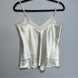 Elegant White Satin Camisole Top